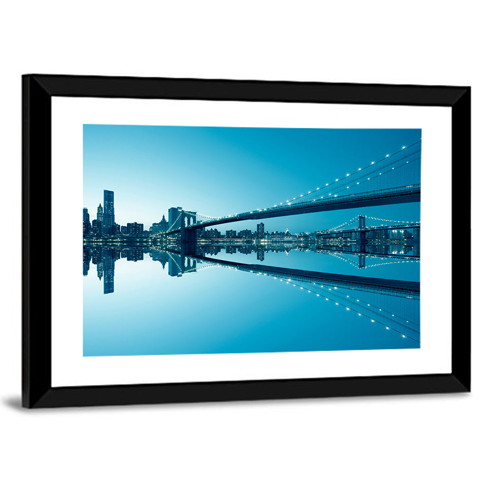 Manhattan Skyline with Brooklyn Bridge Wall Art