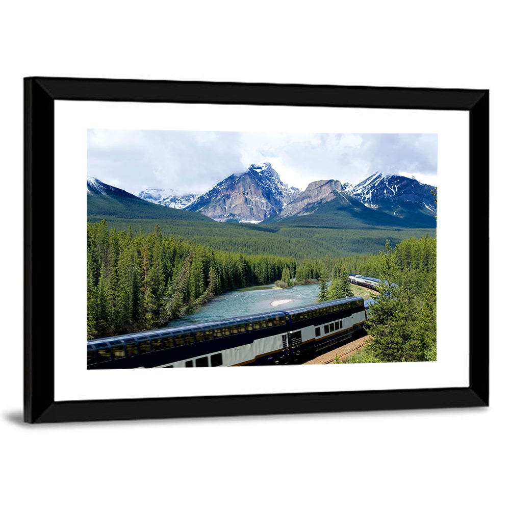 Glass Roof Train in Canadian Rockies Wall Art