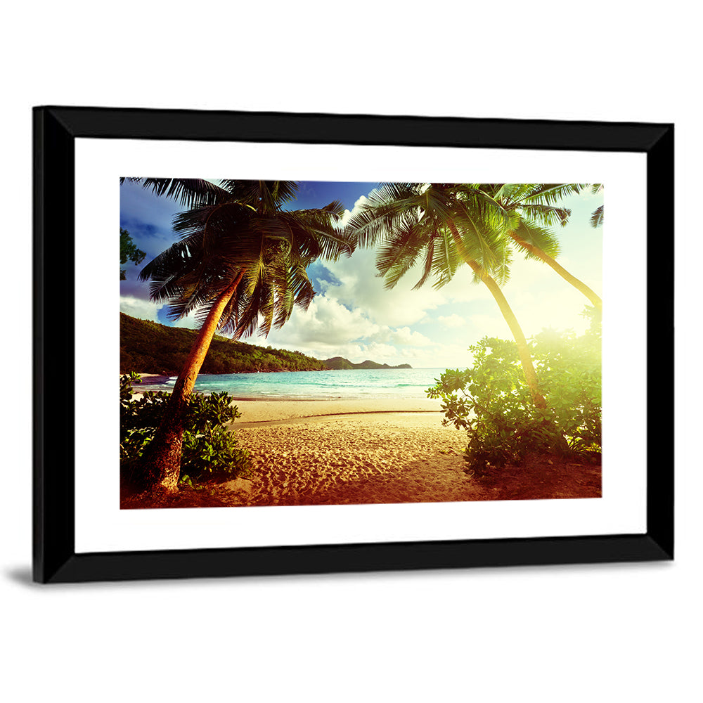 Takamaka Beach Sunset Wall Art