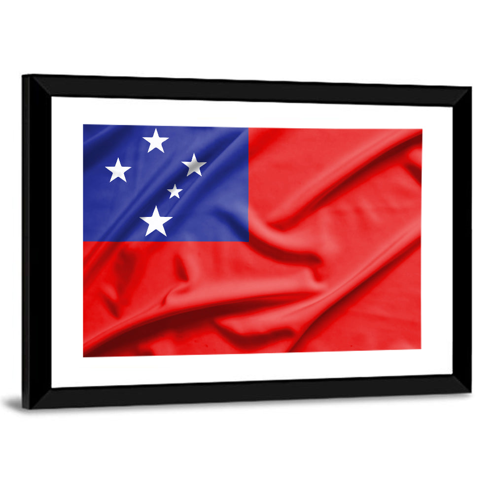 Samoa Flag with Stars Wall Art