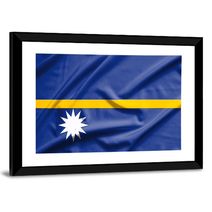 Flag of Nauru Wall Art as a framed print