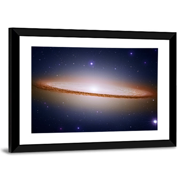 Sombrero Galaxy Wall Art as a framed print