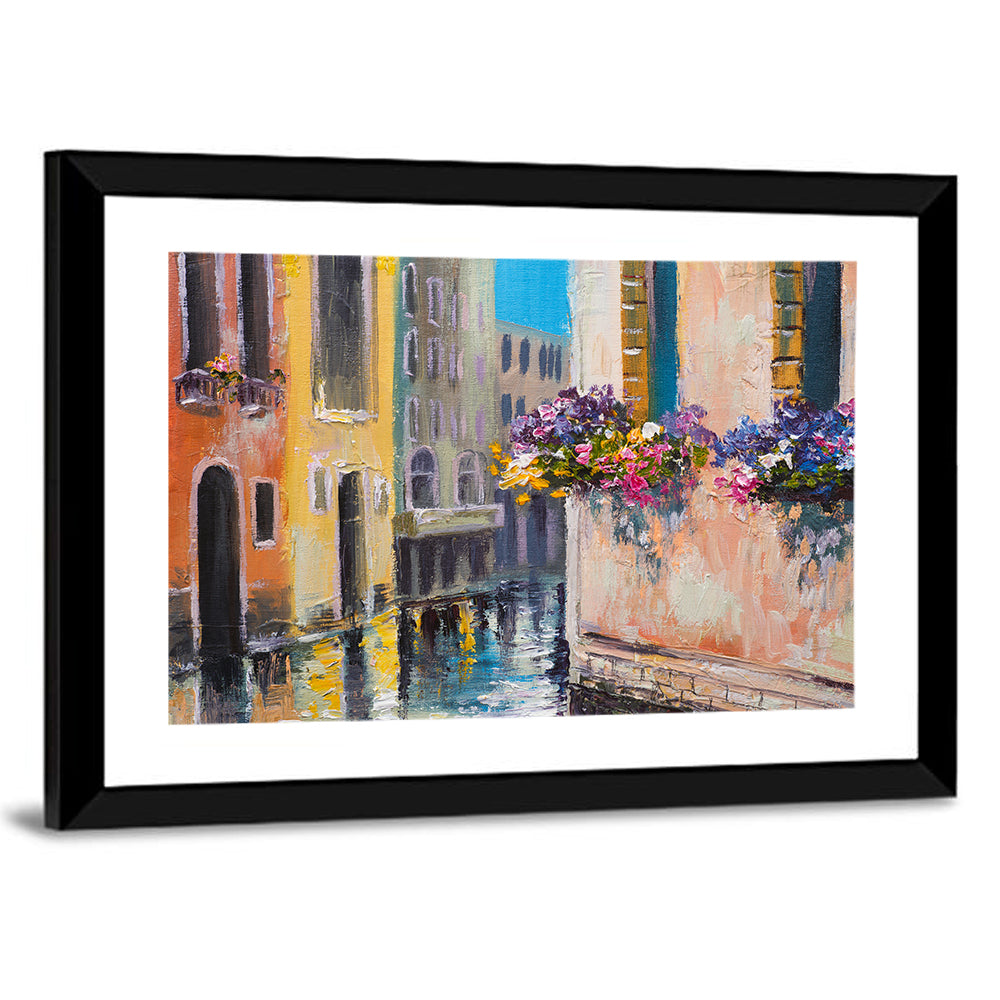 Venice Canal with Flower Boxes Wall Art