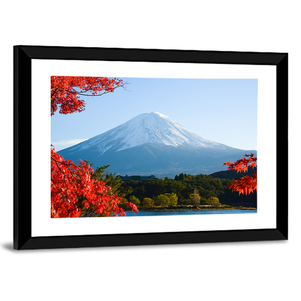 Mount Fuji Framed by Autumn Maples Wall Art