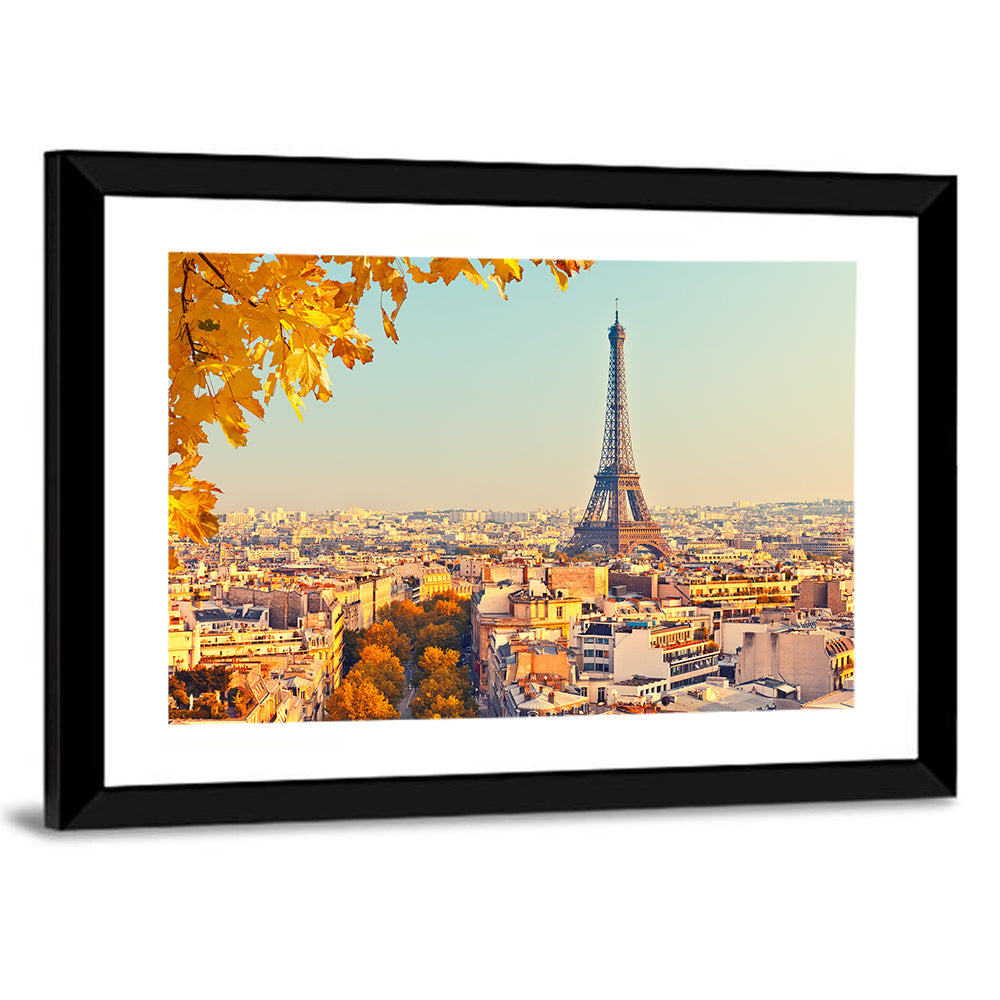 Eiffel Tower At Sunset Wall Art