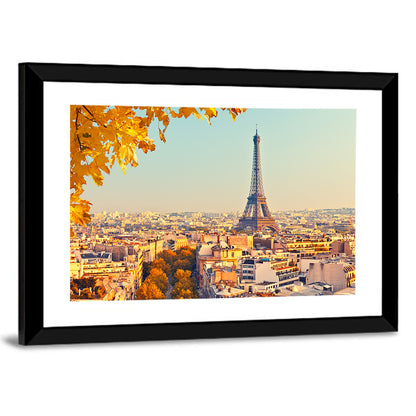 Eiffel Tower At Sunset Wall Art