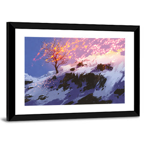 Bare Tree In Winter Artwork Wall Art