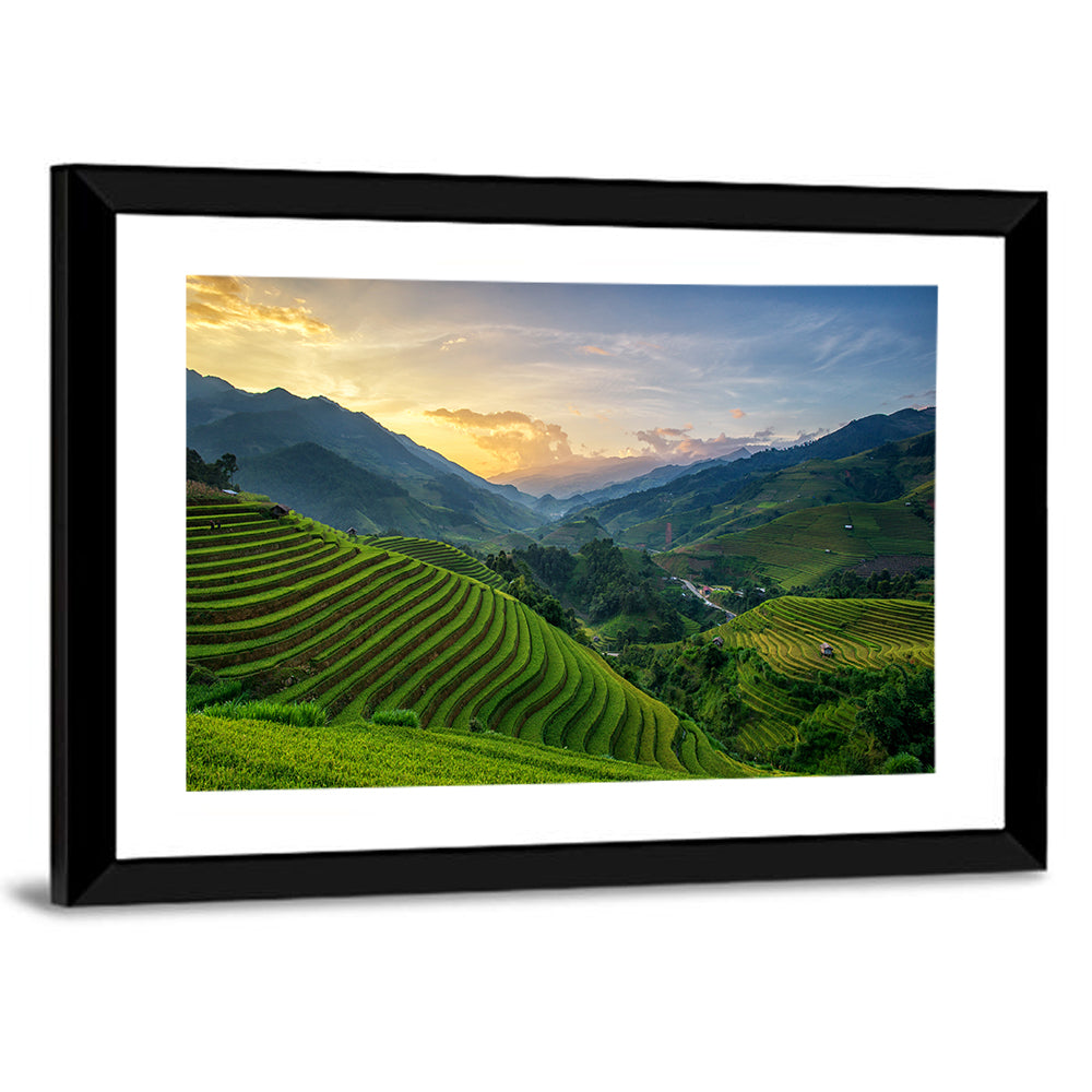 Rice Fields On Terrace Vietnam Wall Art