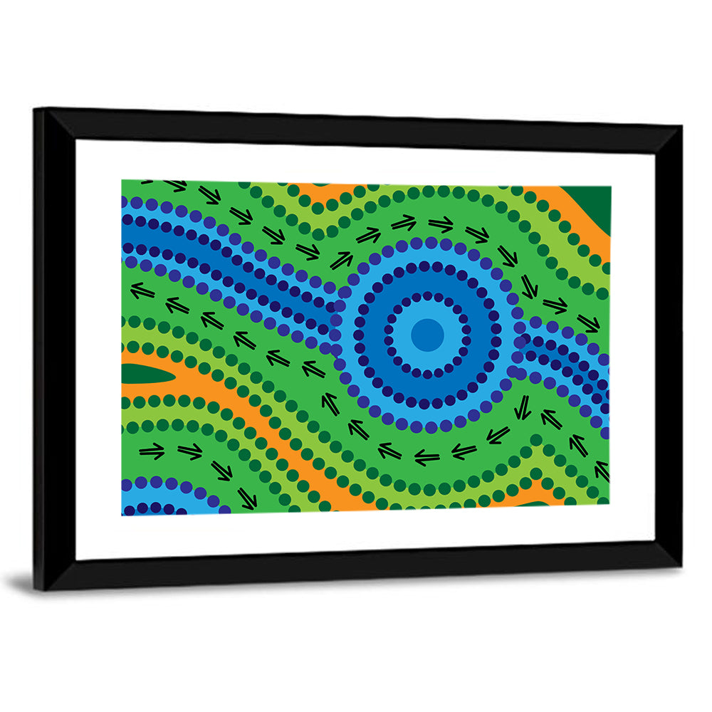 Concentric Dotted Lake Wall Art