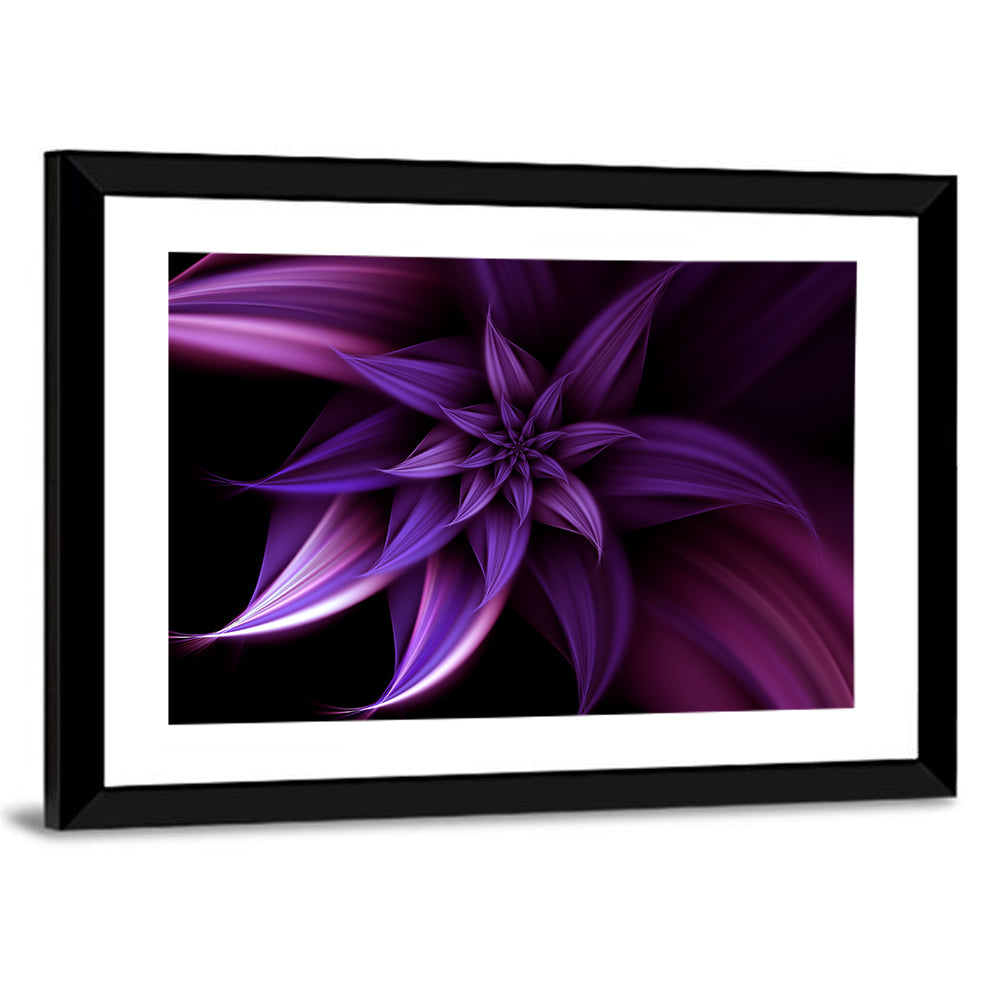 Elegant Purple Spiral Blossom Wall Art