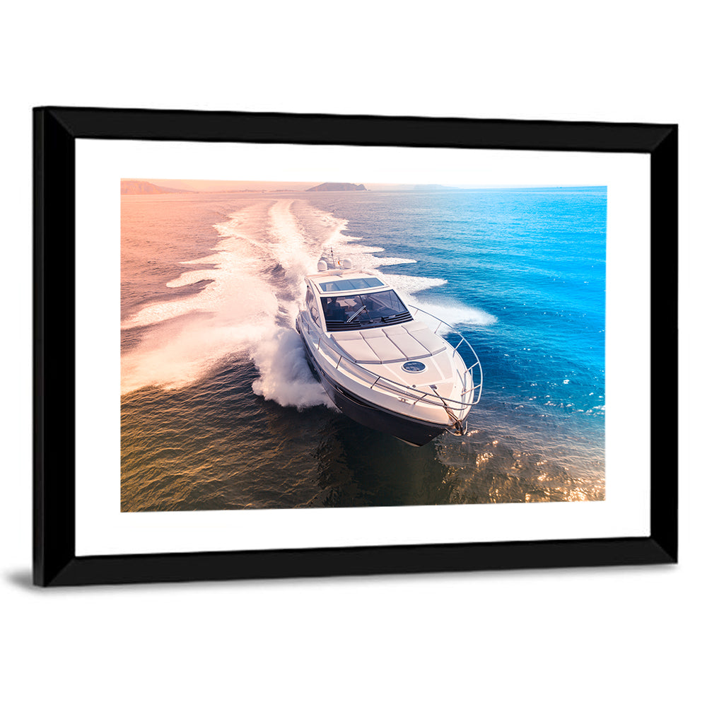 Luxury Motorboat in Motion Wall Art