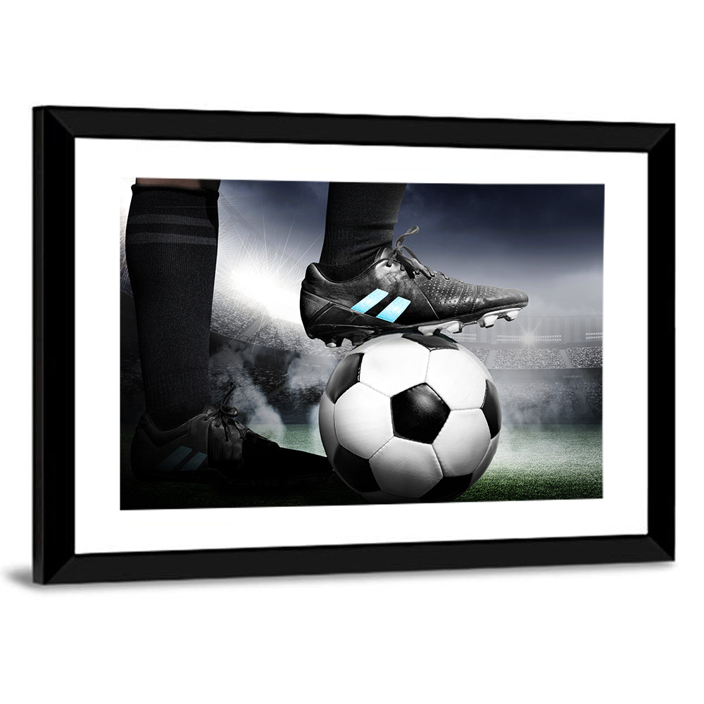 Low Angle Soccer Cleat Close Up Wall Art