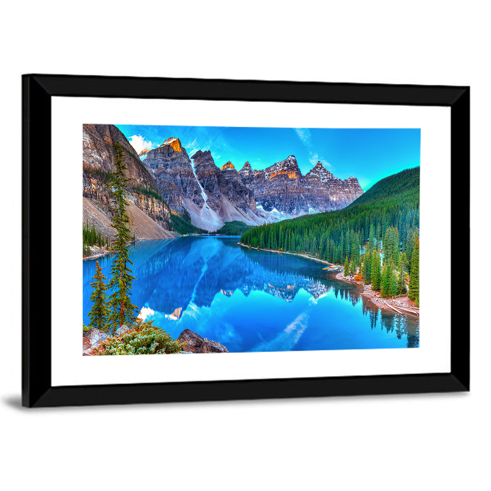 Moraine Lake Sunrise Reflection Wall Art