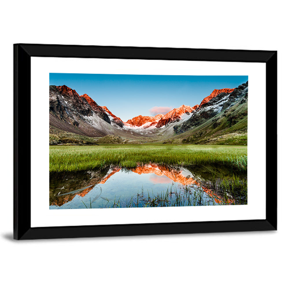 Peaks Mirroring In Lake Austria Wall Art