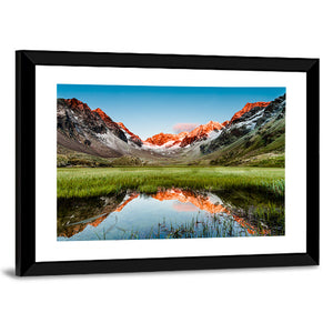 Peaks Mirroring In Lake Austria Wall Art