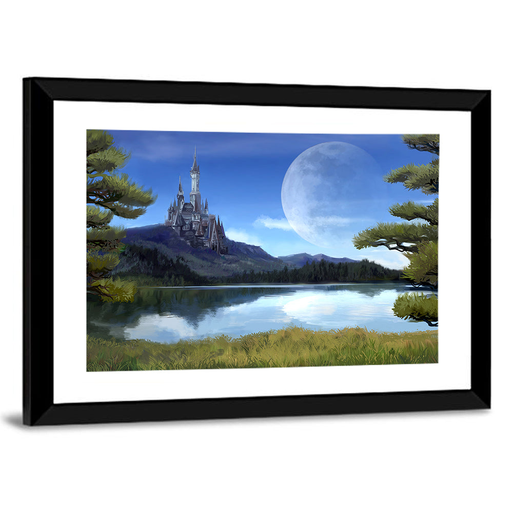 Moonlit Medieval Castle Wall Art