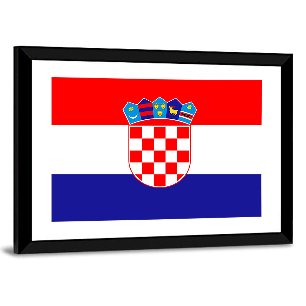 Croatian Flag with Coat of Arms Wall Art