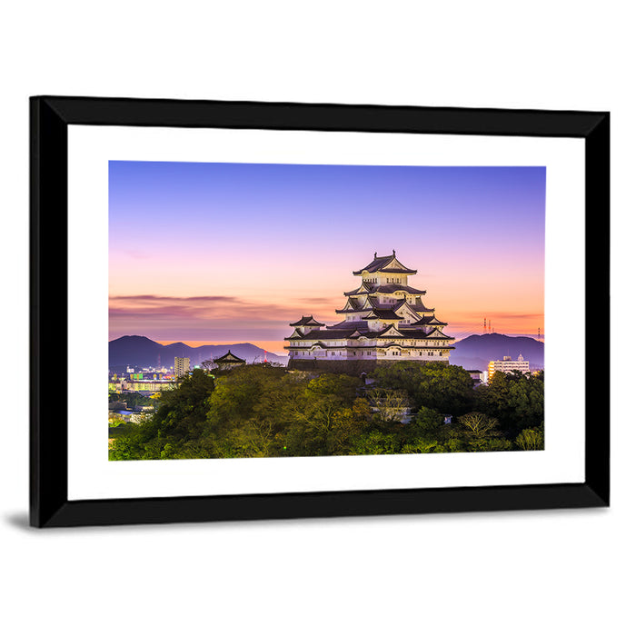Himeji Castle at Dusk Wall Art as a framed print