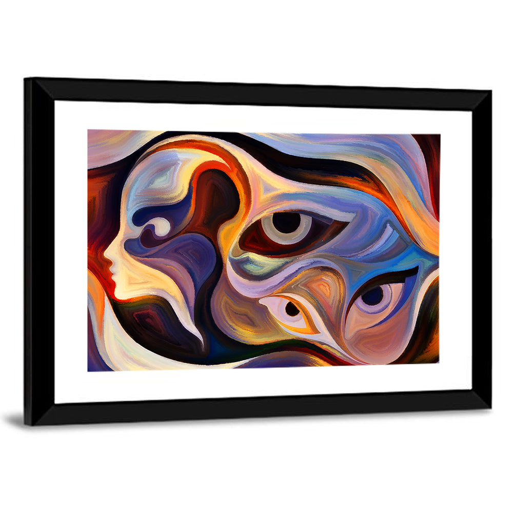 Human Profile & Eye Elements Wall Art