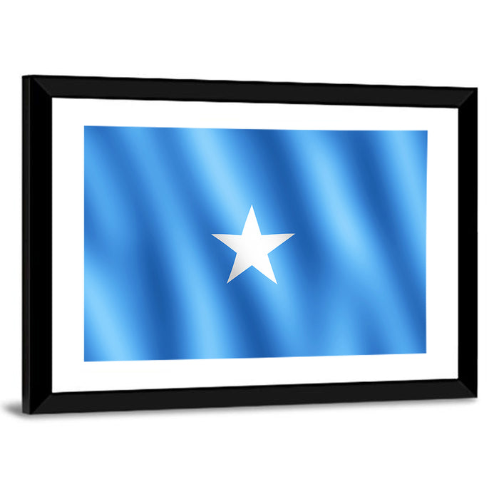 Somalia Flag with Five-pointed Star Wall Art as a framed print