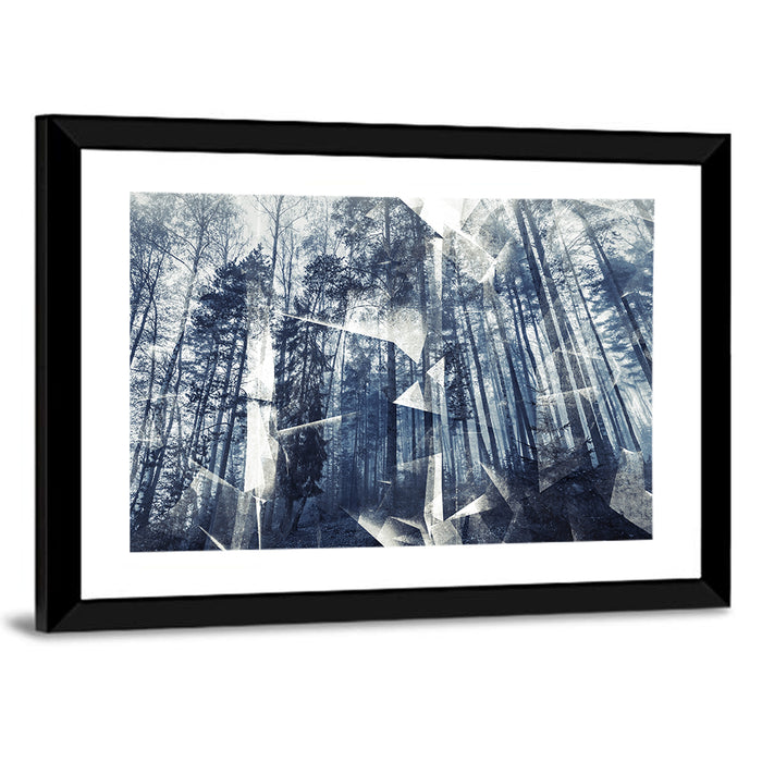 Surreal Forest Wall Art as a framed print