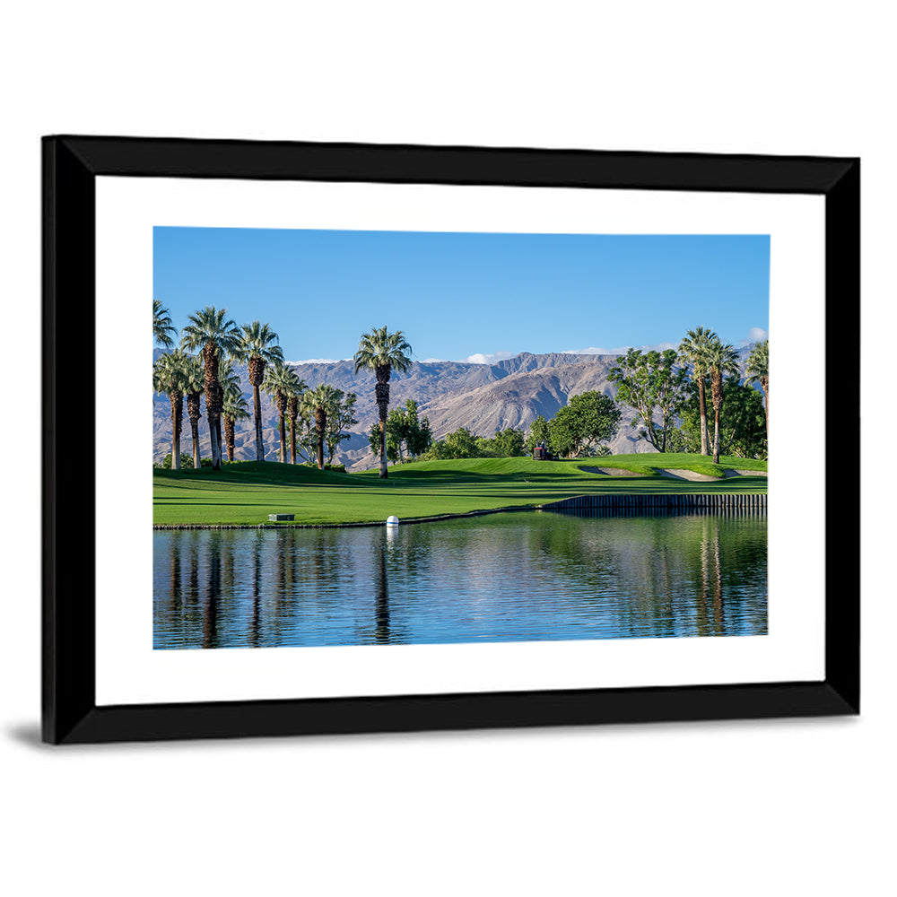 Palm Desert Golf Course with Lake Wall Art