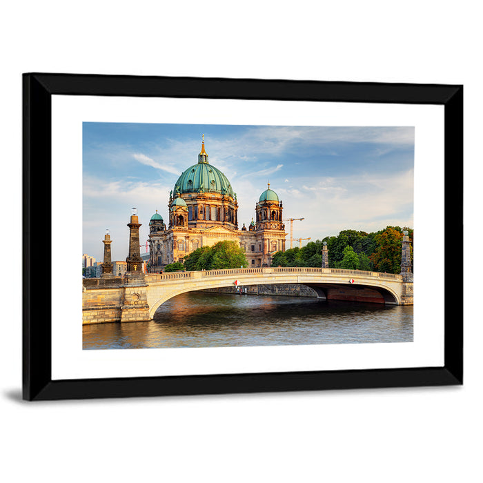 Berlin Cathedral at Golden Hour Wall Art as a framed print