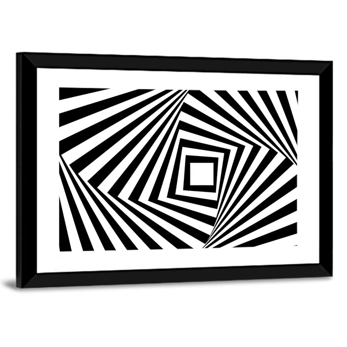 Psycho Geometric Vortex Wall Art as a framed print
