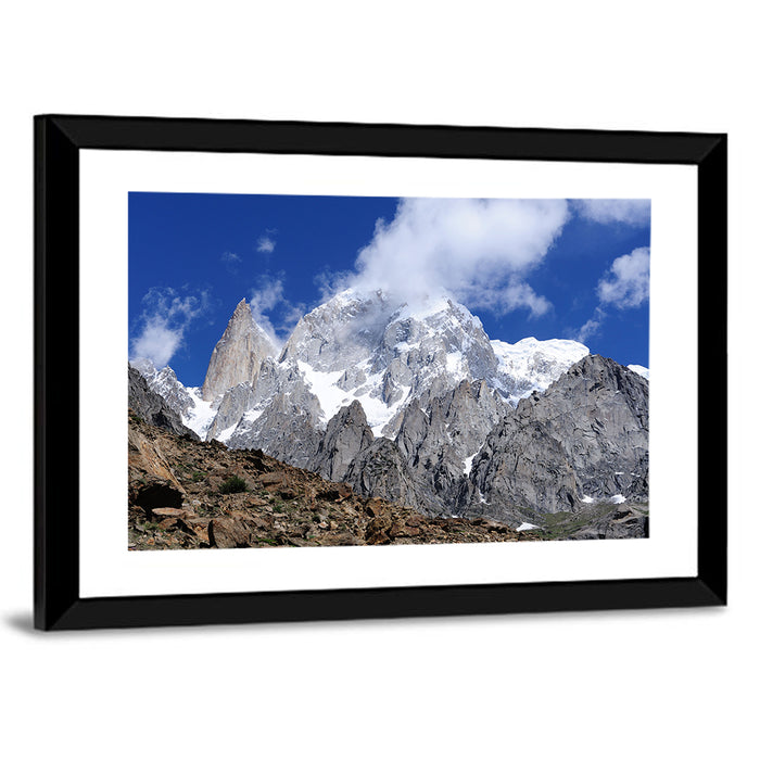 Snow-capped Hunza Peak Wall Art as a framed print