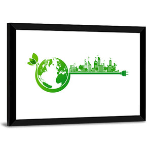 Green Earth & City Eco Concept Wall Art