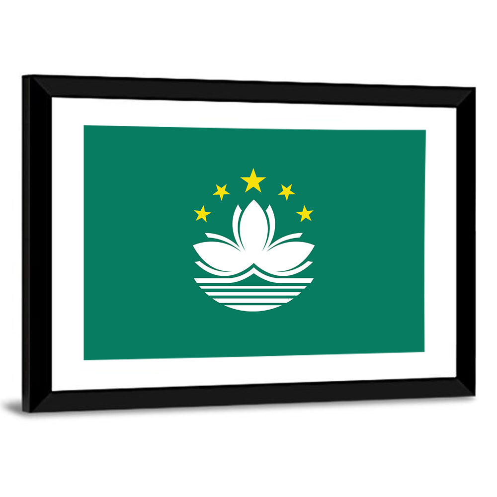 Macau Flag Emblem Wall Art