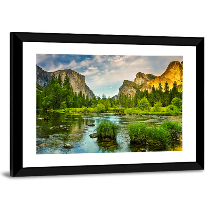 Merced River at Yosemite Valley Wall Art as a framed print