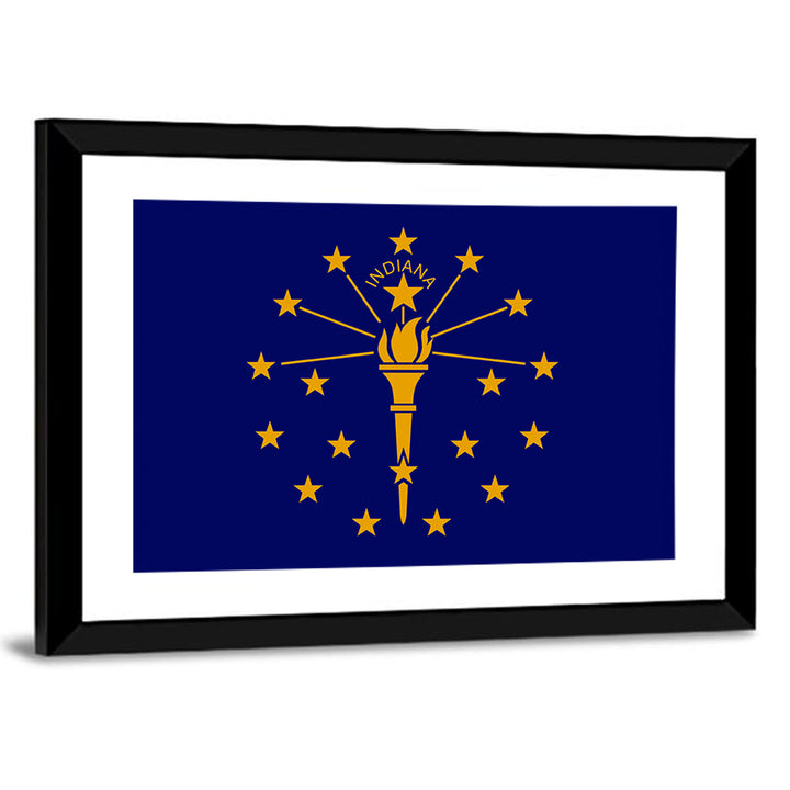 Indiana State Flag Graphic Wall Art
