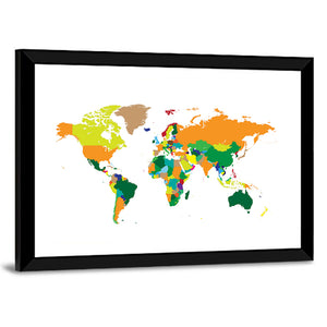 World Map Vector Wall Art