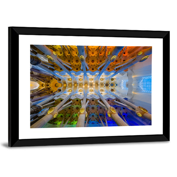 Sagrada Familia Interior Ceiling Wall Art