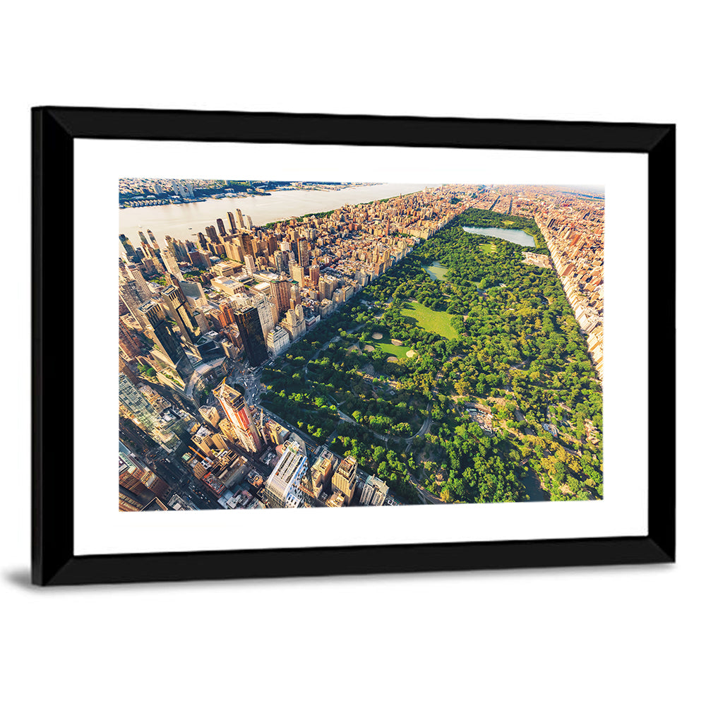 Manhattan Aerial Over Central Park Wall Art