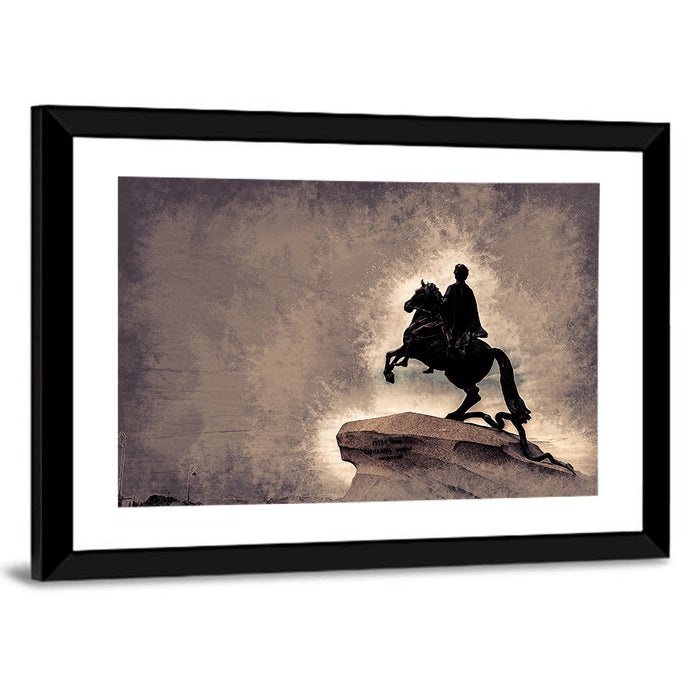 Bronze Horseman Monument, Saint Petersburg Wall Art as a framed print