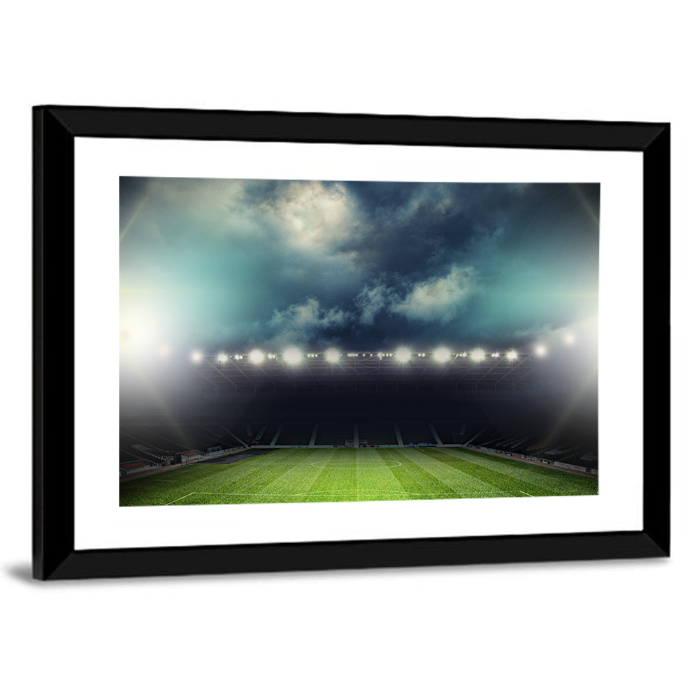 Stadium Under Floodlights Wall Art