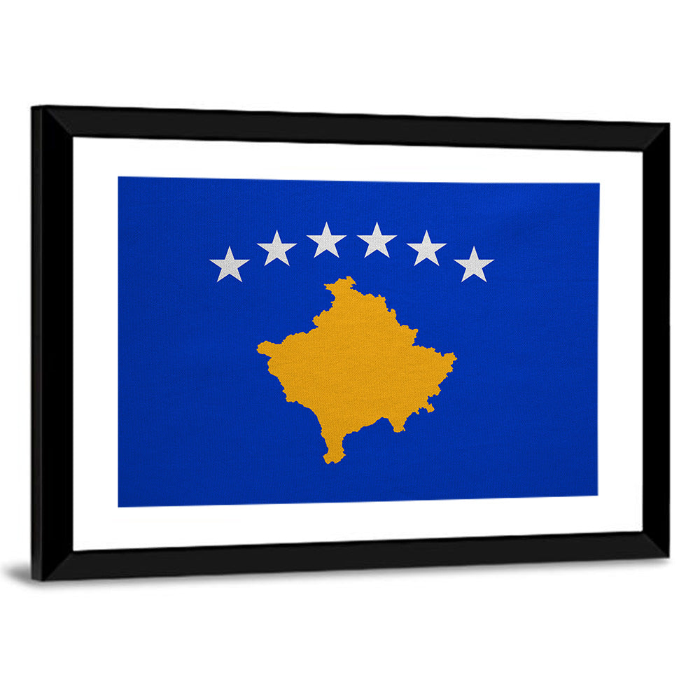 Kosovo National Flag Wall Art