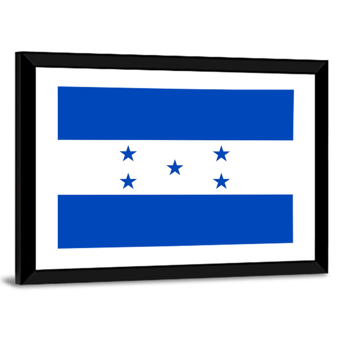Honduras Flag Wall Art as a framed print