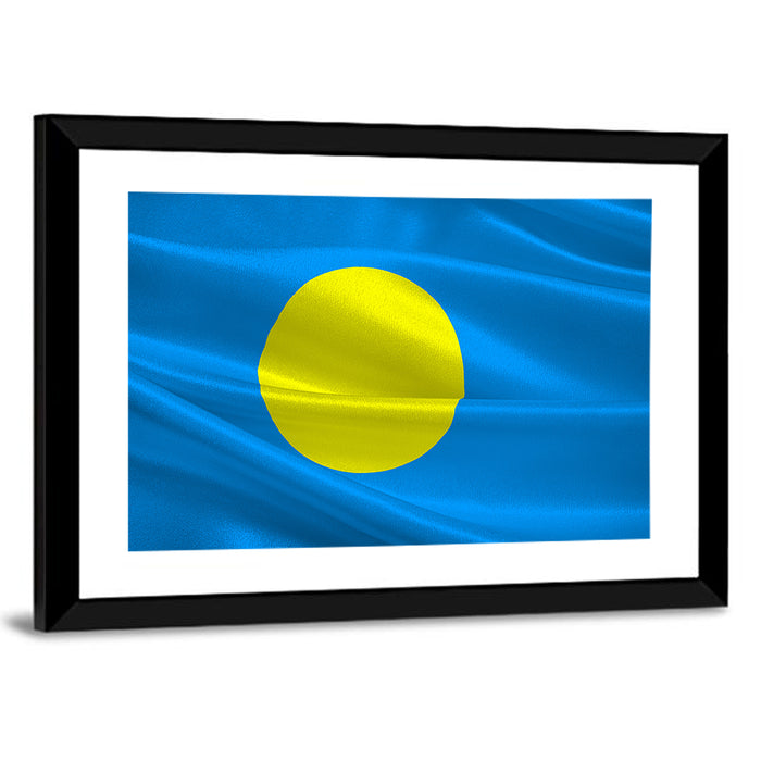 Flag of Palau Wall Art as a framed print