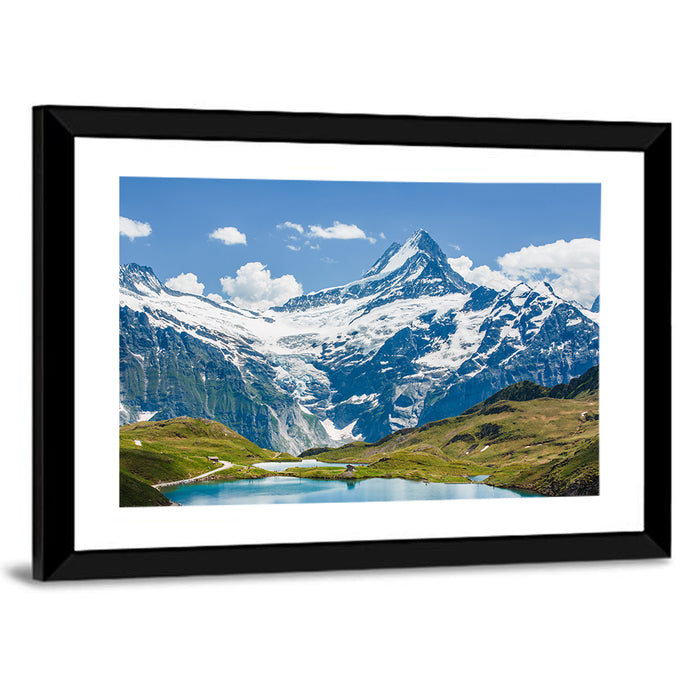 Schreckhorn Over Bachalpsee Wall Art as a framed print