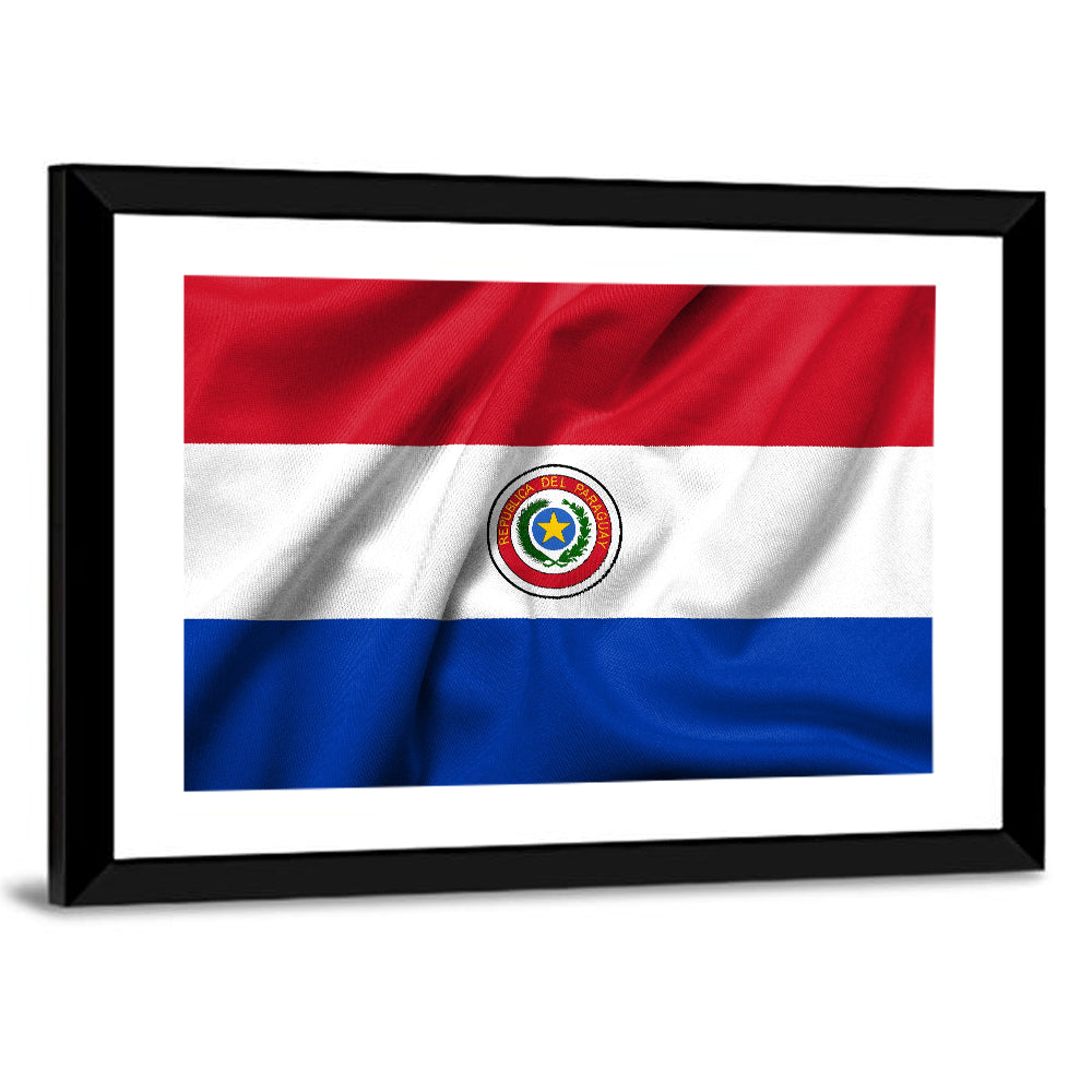 Paraguay Flag with Emblem Wall Art