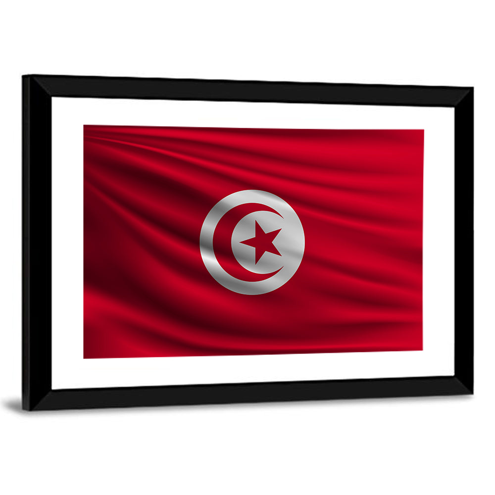 National Flag Of Tunisia Wall Art