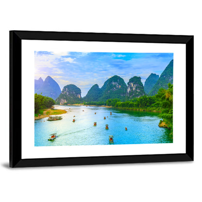 Guilin Lijiang River Landscape In Yangshuo Wall Art