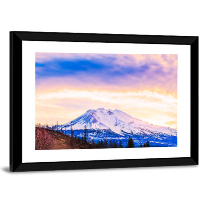 Mount Shesta At Sunset Wall Art