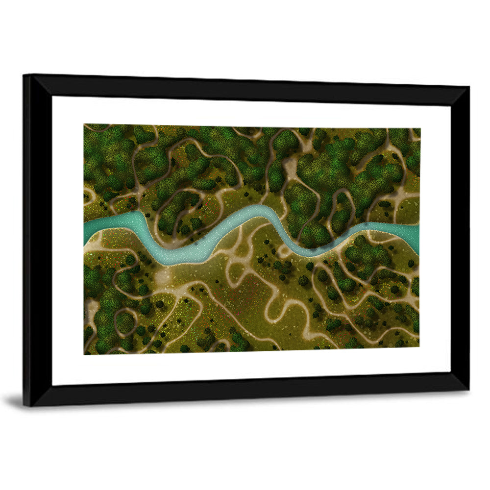 Winding River Trail Aerial Wall Art