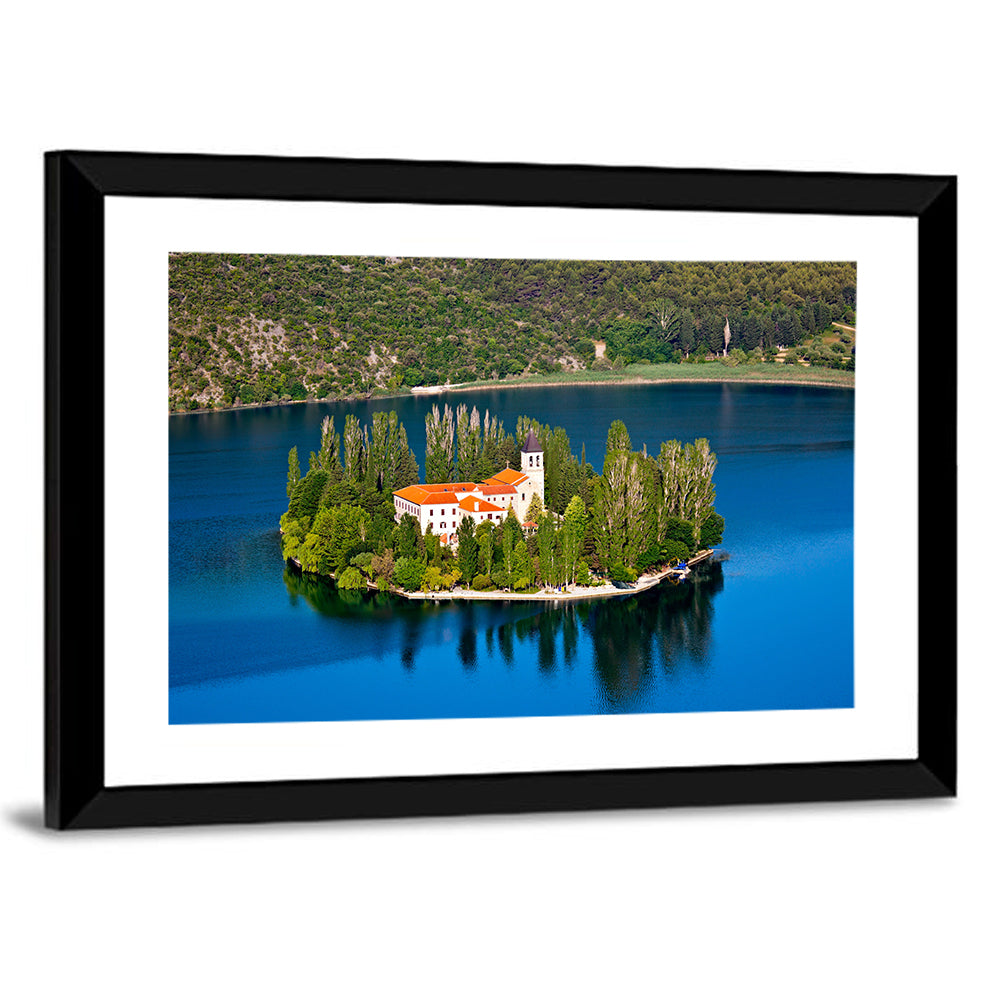 Visovac Monastery on Lake Krka Wall Art