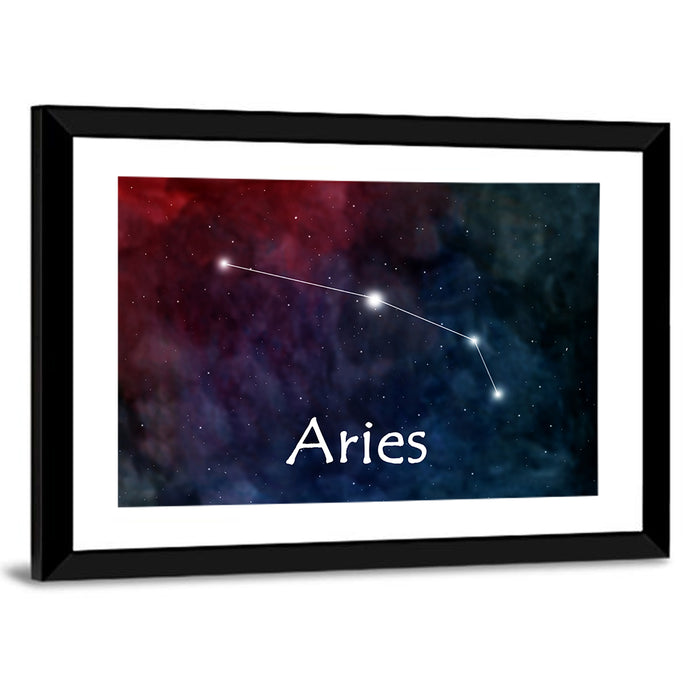 Aries Constellation Nebula Wall Art as a framed print