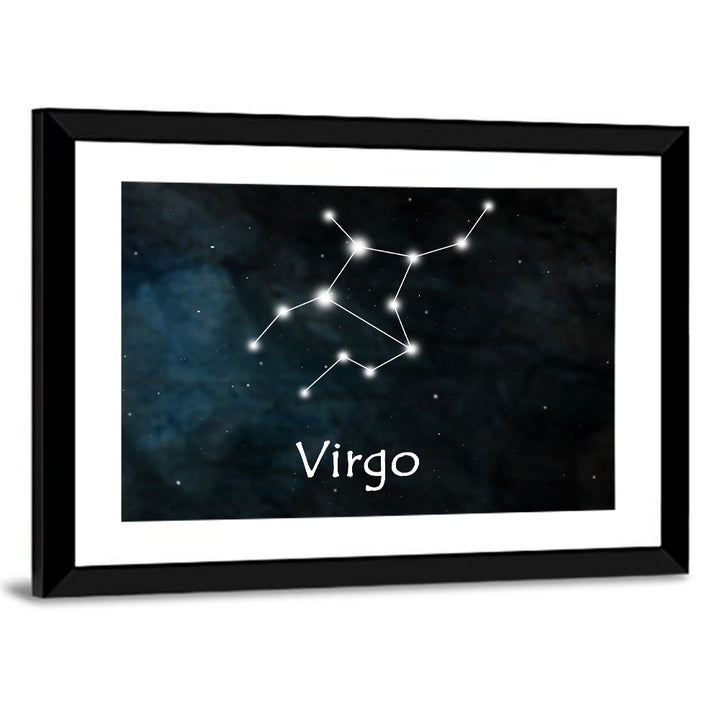 Virgo Constellation Diagram Wall Art